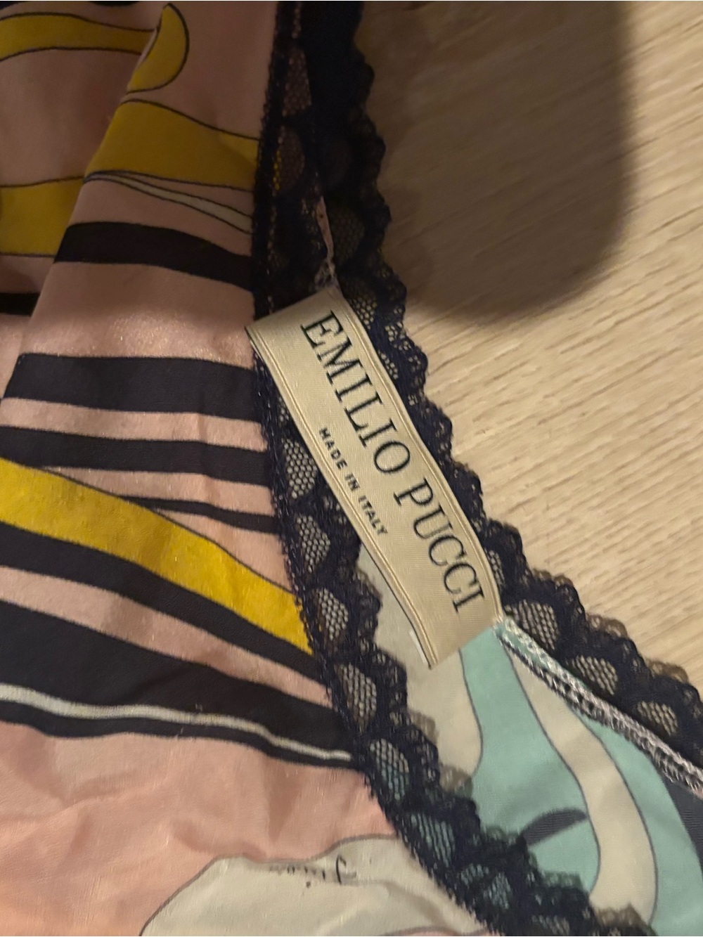 Emilio Pucci Pink, Black & Yellow Swirl Slip Mini Dress size 6 - Picture 3 of 6